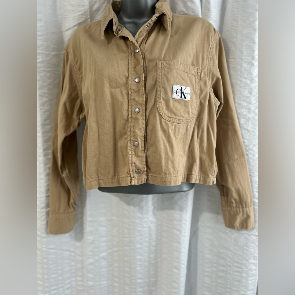 Calvin Klein Camel Button-Up Shirt